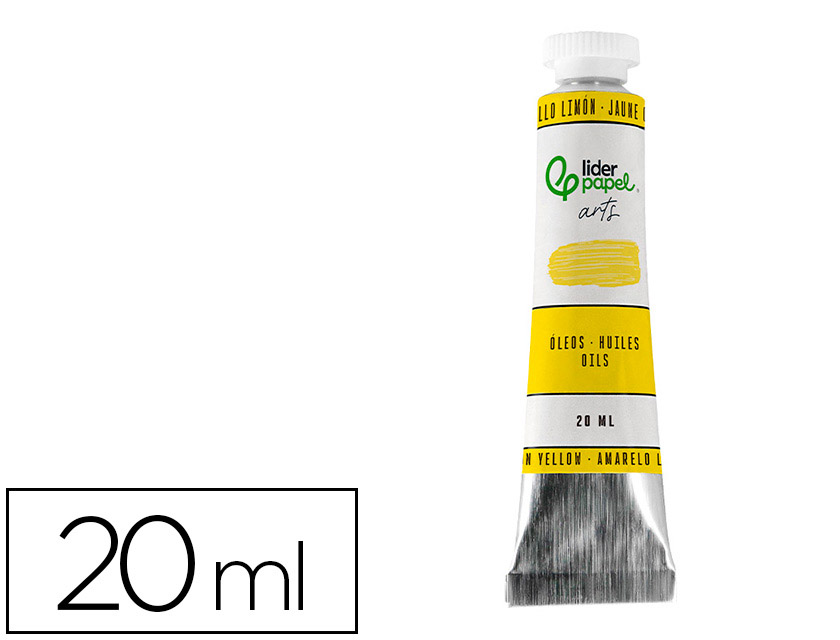 Peinture a l huile liderpapel tube en aluminium de 20 ml    coloris jaune citron