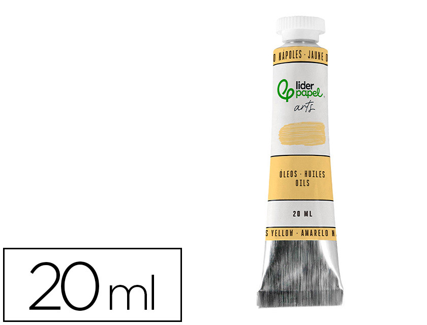 Peinture a l huile liderpapel tube en aluminium de 20 ml    coloris jaune de naples