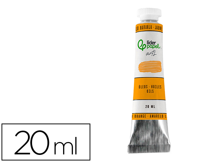 Peinture a l huile liderpapel tube en aluminium de 20 ml    coloris jaune orange