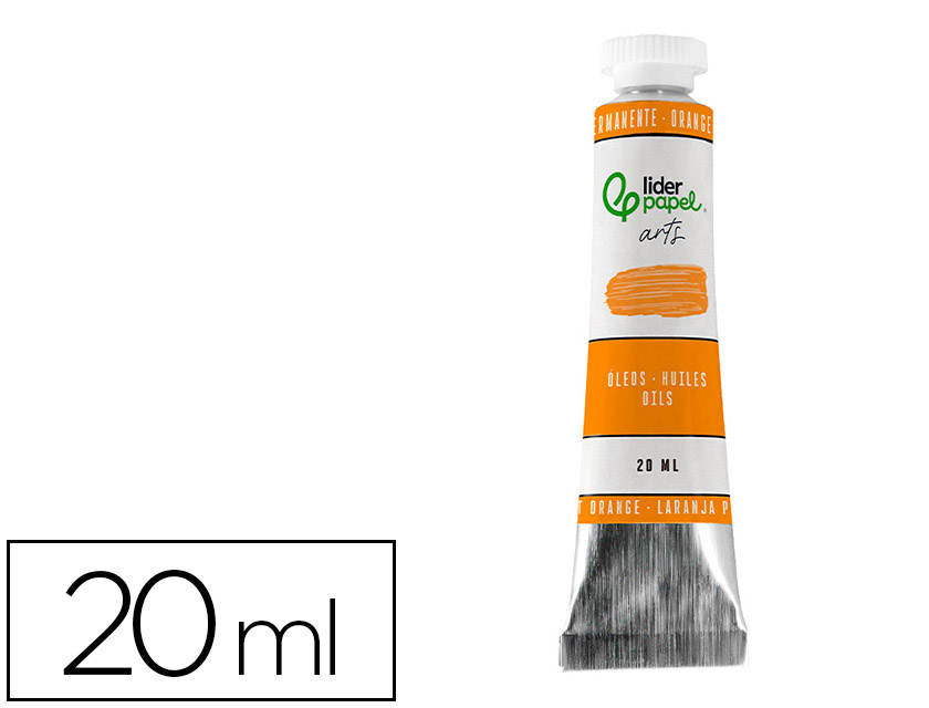 Peinture a l huile liderpapel tube en aluminium de 20 ml    coloris orange