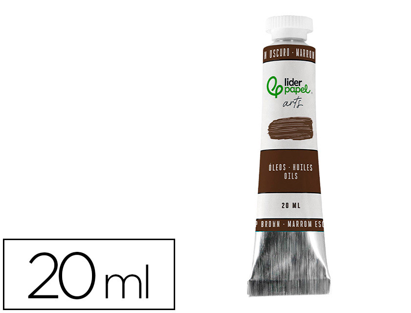 Peinture a l huile liderpapel tube en aluminium de 20 ml    coloris marron fonc