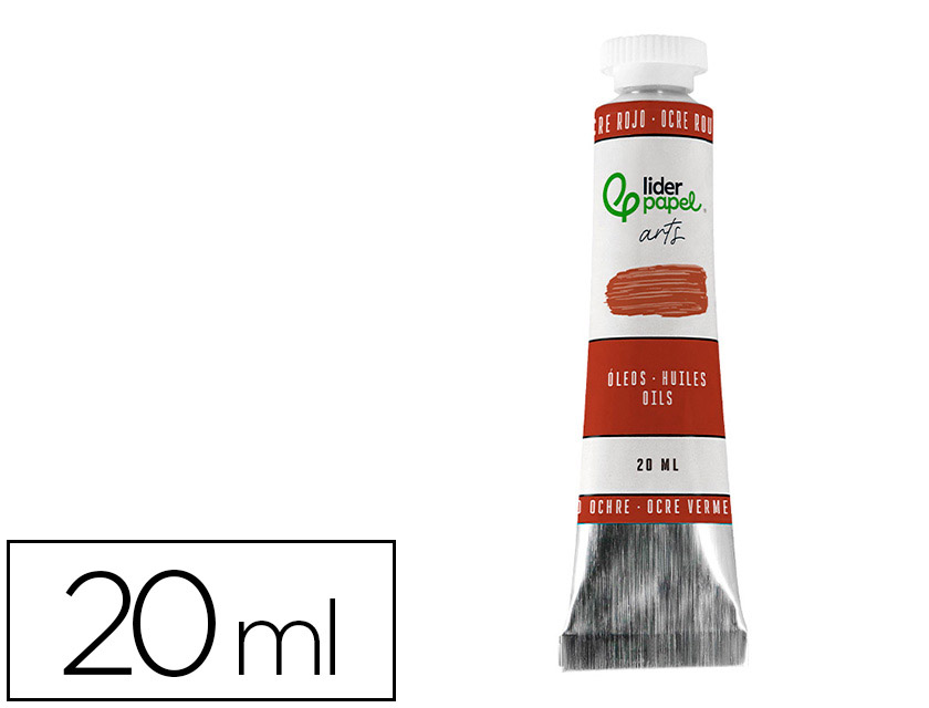 Peinture a l huile liderpapel tube en aluminium de 20 ml    coloris ocre rouge