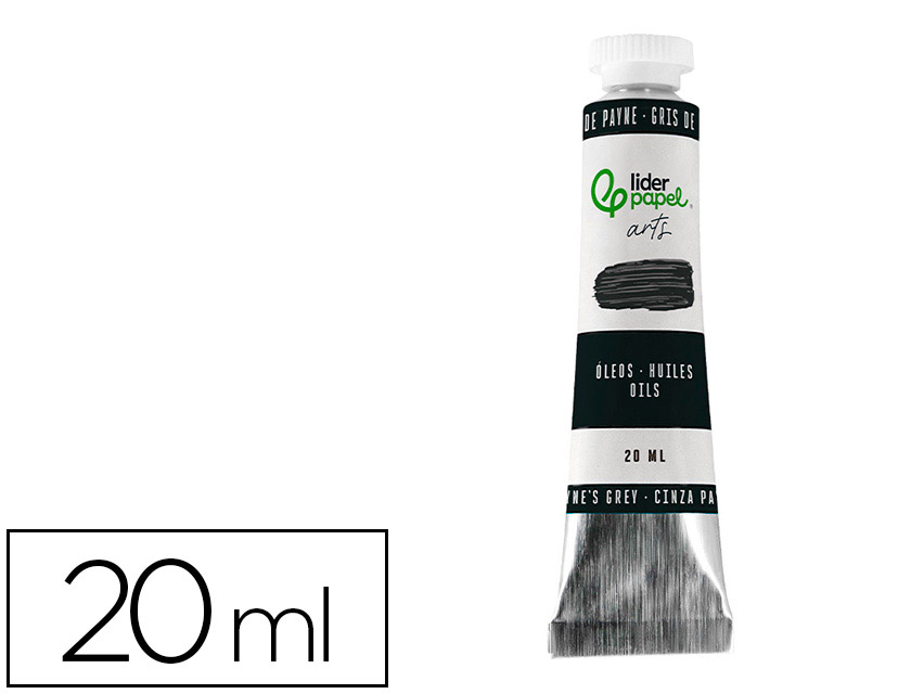 Peinture a l huile liderpapel tube en aluminium de 20 ml    coloris gris de payne