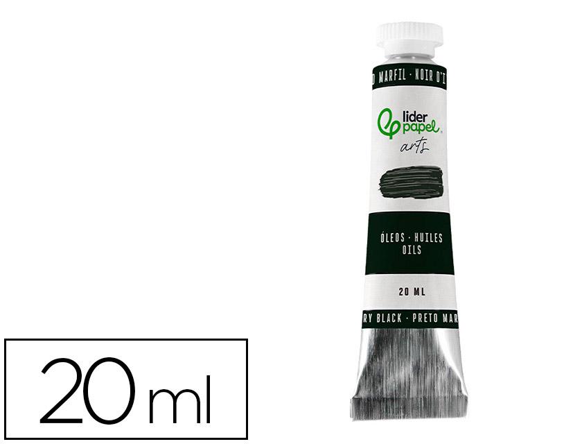 Peinture a l huile liderpapel tube en aluminium de 20 ml    coloris noir d ivoire