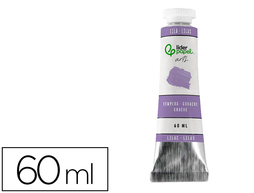Peinture gouache tempera liderpapel tube en aluminium  de 60 ml coloris lilas