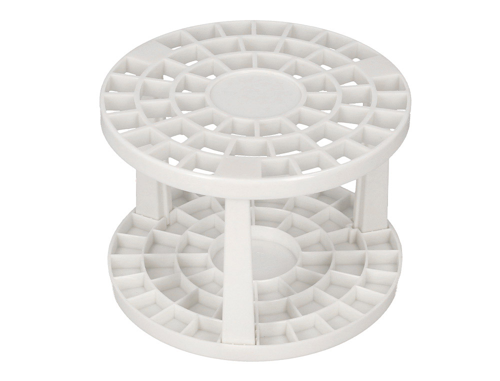 Support pour pinceaux liderpapel en plastique 46    trous 14,5x14,5x10 cm