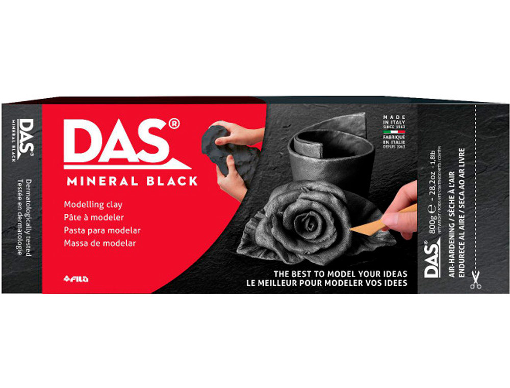 Pate a modeler das autodurcissante pain 800gr    coloris noir