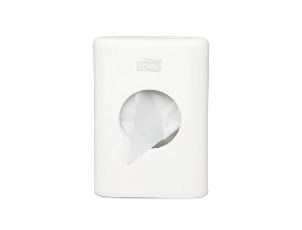 Distributeur tork produits hygiene feminine mural        plastique coloris blanc