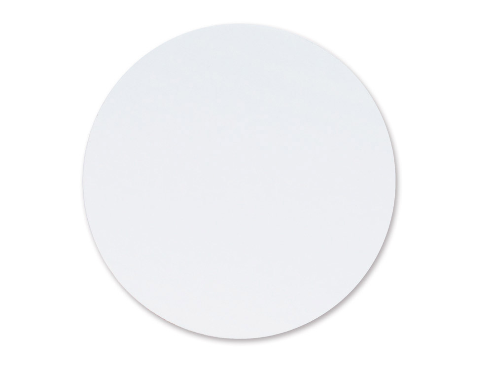 Carton entoile o'color rond ï15cm coloris blanc sachet 10 unites