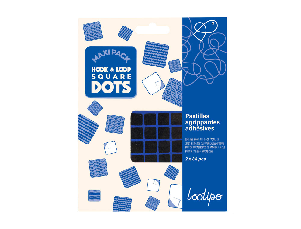 Pastille agrippante adhesive sodertex carree diam.         assortis coloris noir maxi    pack 168 unites
