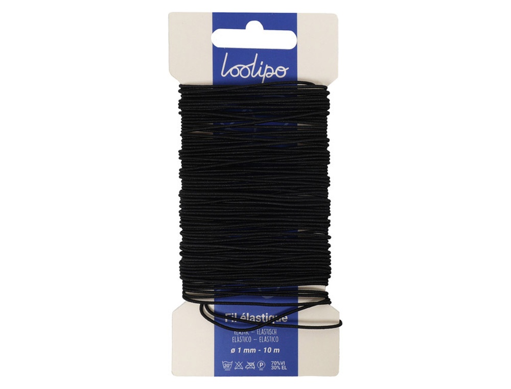 Fil elastique sodertex diam. 1mm 10m coloris noir