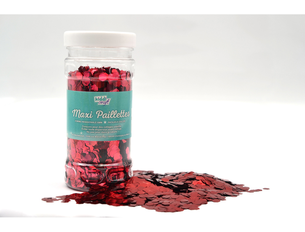 Paillettes oz international nid d'abeille pot 100g        coloris rouge