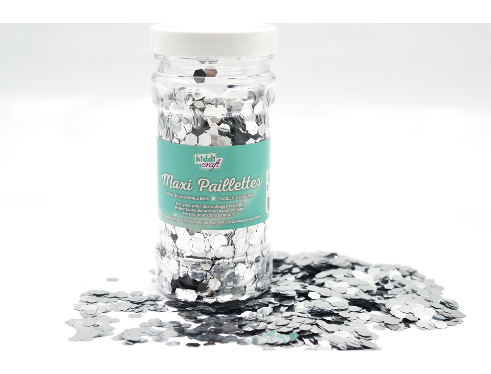 Paillettes oz international nid d'abeille pot 100g        coloris argent