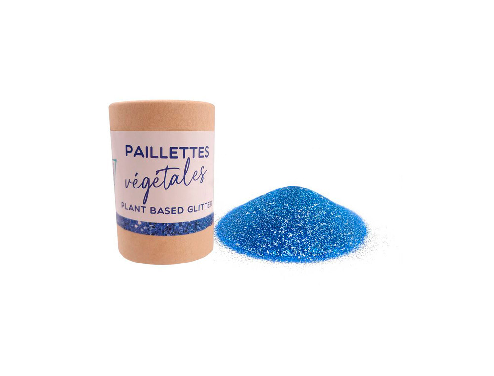 Paillettes oz international biodegradable vegetales tube  carton 35g coloris bleu