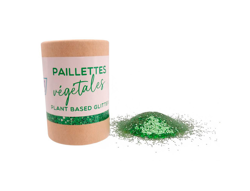Paillettes oz international biodegradable vegetales tube  carton 35g coloris vert