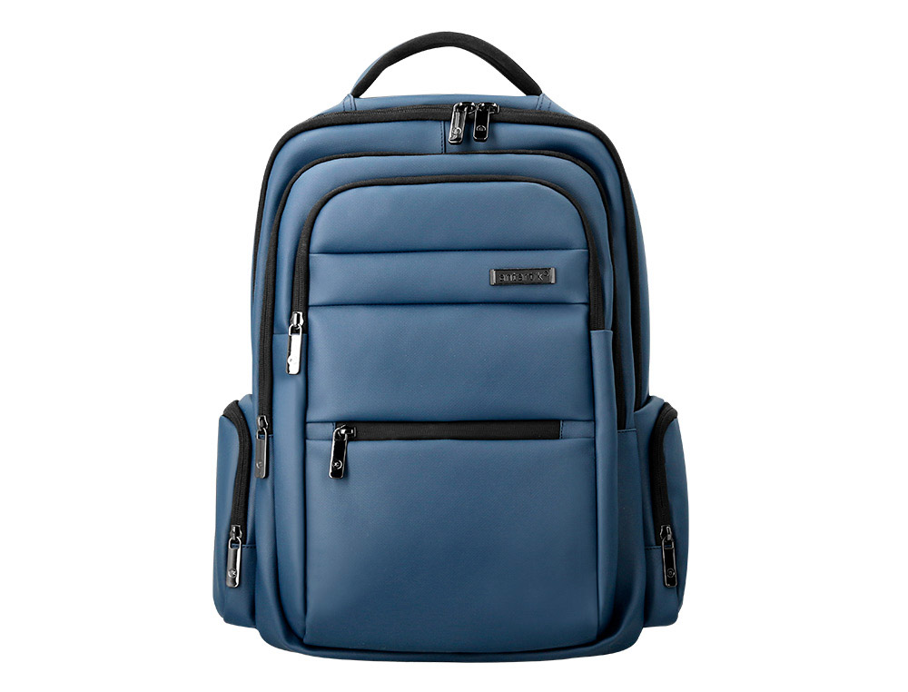 Sac a dos antartik volt 5 compartiments 23l 450x180x330 mm coloris bleu marine        interieur turquoise