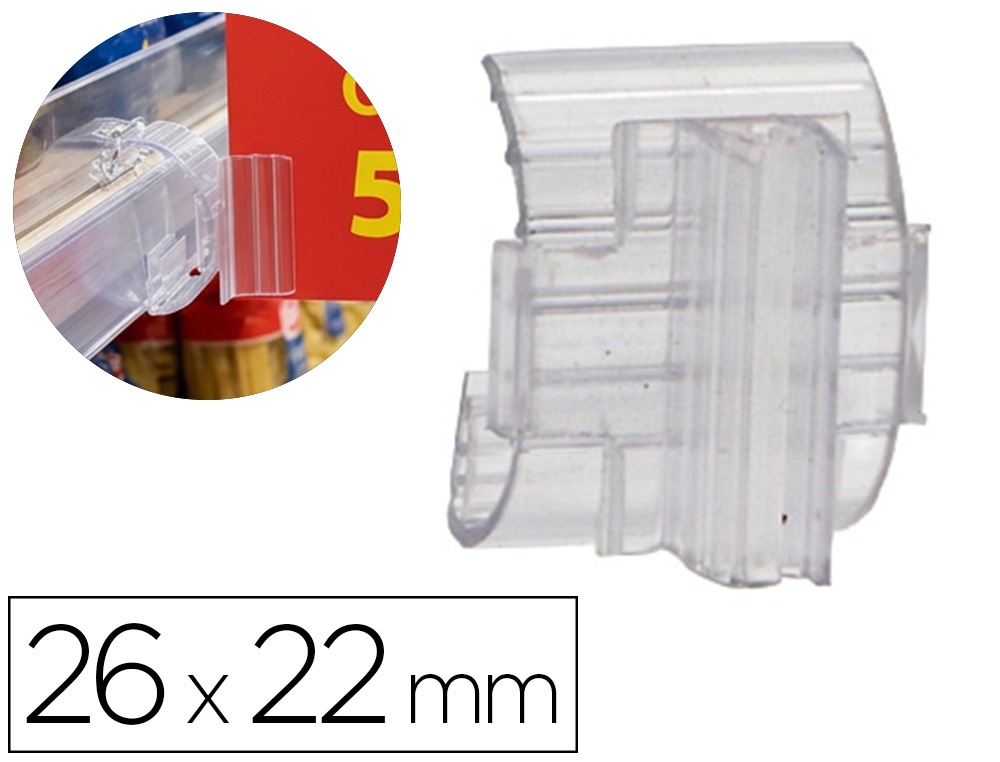 Support porte-etiquette prix q-connect incurve etiquette   26x22 mm