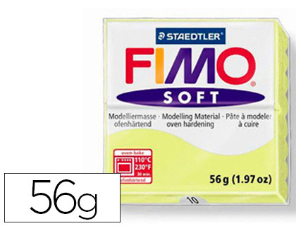 Pâte à modeler fimo soft coloris citron pain 57g