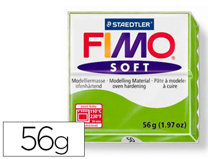 Pâte à modeler fimo soft coloris vert pomme pain 57g