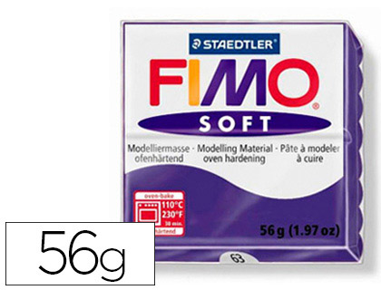 Pâte à modeler fimo soft coloris prune pain 57g