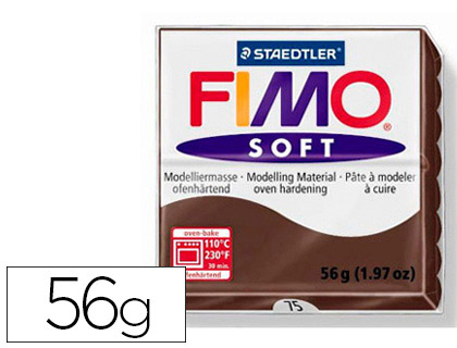 Pâte à modeler fimo soft coloris chocolat pain 57g