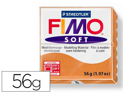 Pâte à modeler fimo soft coloris cognac pain 57g