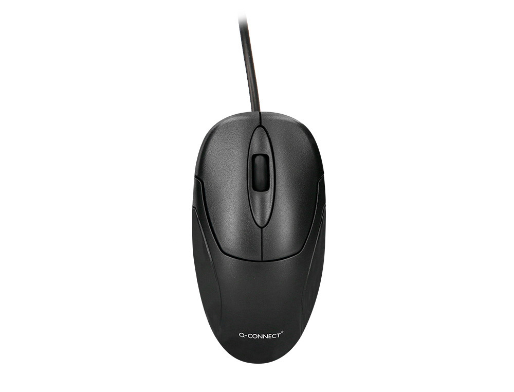 Souris filaire q-connect molette 2 boutons port usb adaptateur ps/2 coloris noir