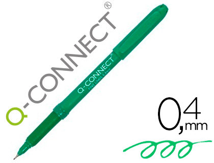 Stylo-feutre q-connect écriture fine 0.4mm pointe extra-fine corps couleur encre vert
