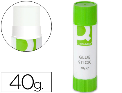 Colle blanche q-connect usage scolaire bureau tout type de papier bâton 40g