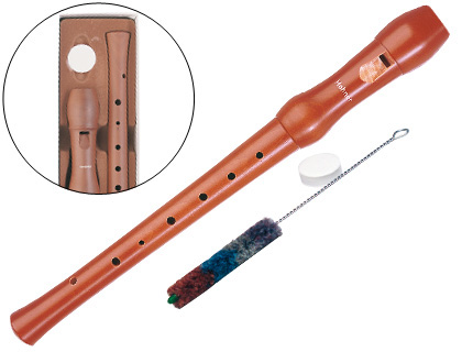 Flûte à bec hohner en bois de poirier 9501 2 pièces boîte de luxe