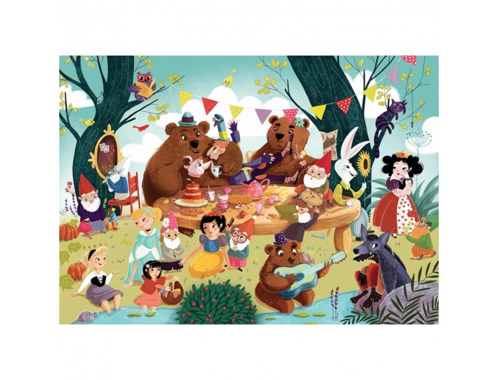 Puzzle en bois sans cadre wilson jeux il etait une fois theme contes et legendes 50   pieces