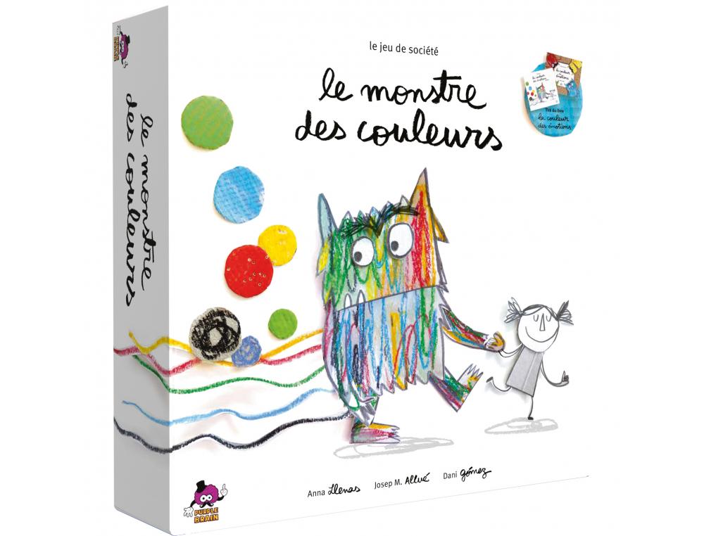 Les emotions asmodee le monstre des couleurs          figurines en bois bocaux      etageres jetons de 2 a 5