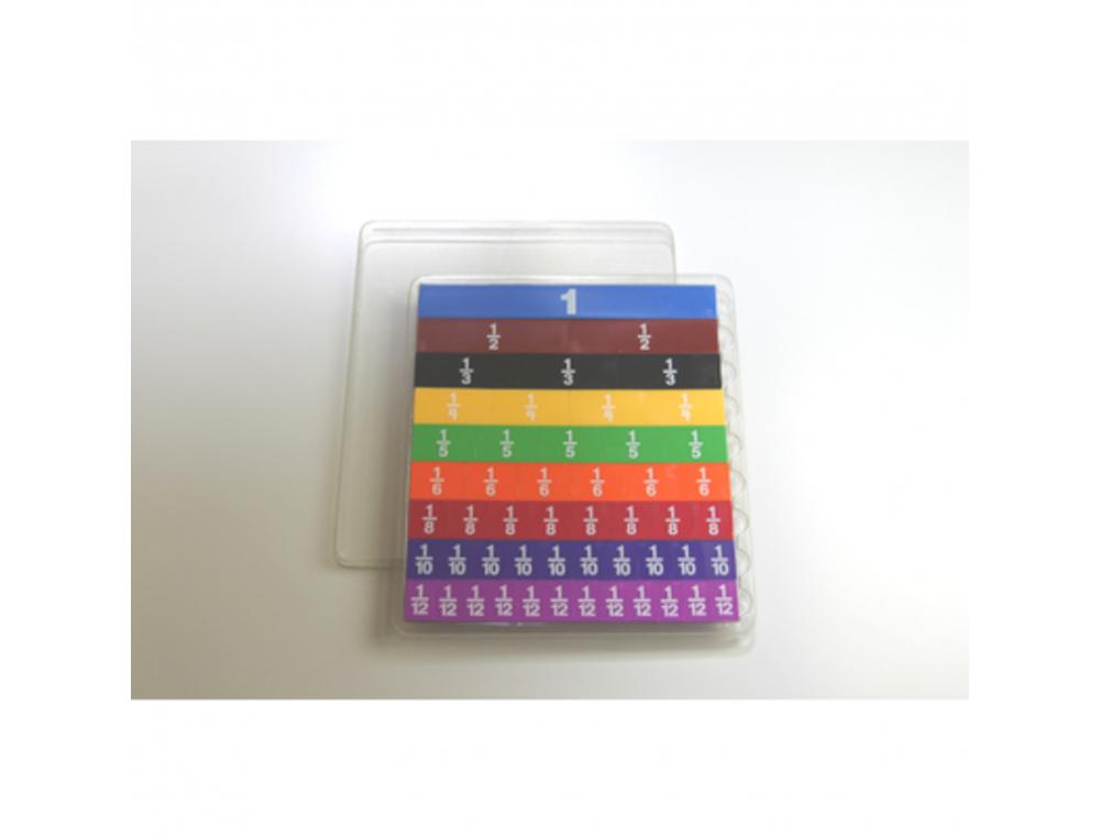 Fractions wissner plateau des fractions 10 couleurs         assortie 51 pieces