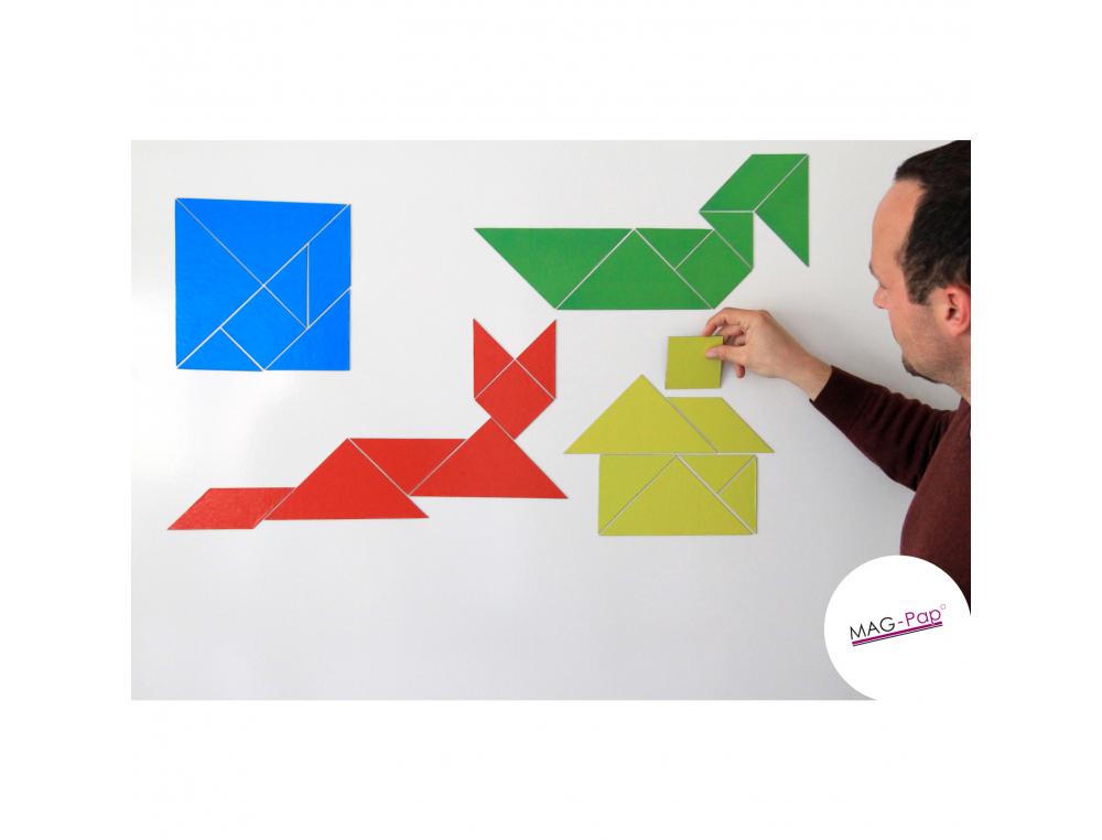 Tangrams wissner tangrams magnetiques grand format 20   cm a x 7 pieces de coloris    assortis