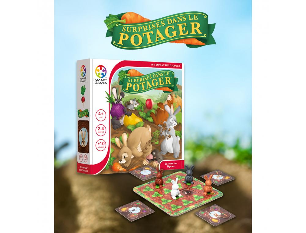 Jeu d'observation surprises dans le potager smart