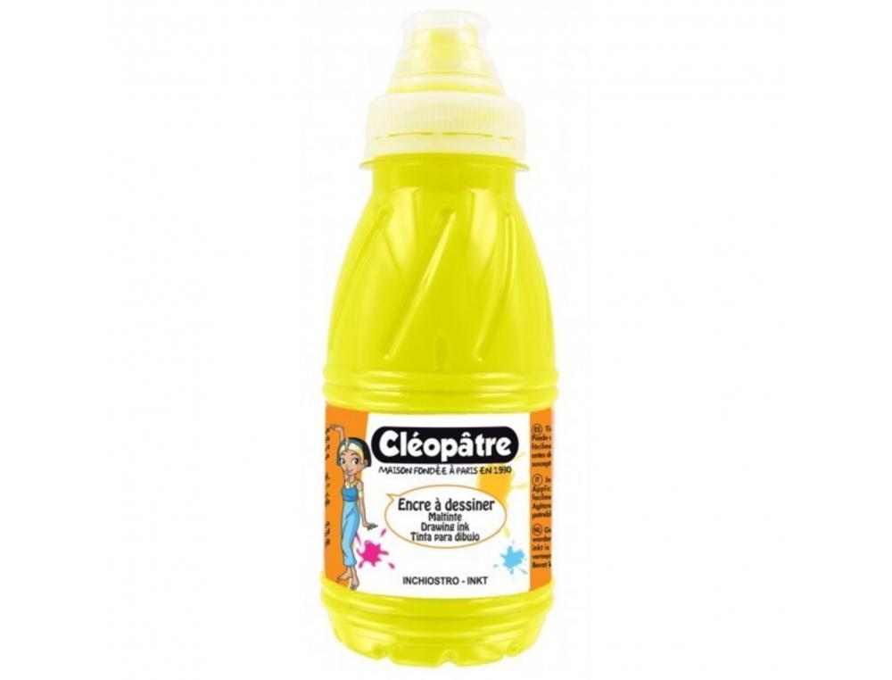Encre a dessiner cleopatre diluable a l eau              multisupports flacon de 250   ml coloris jaune