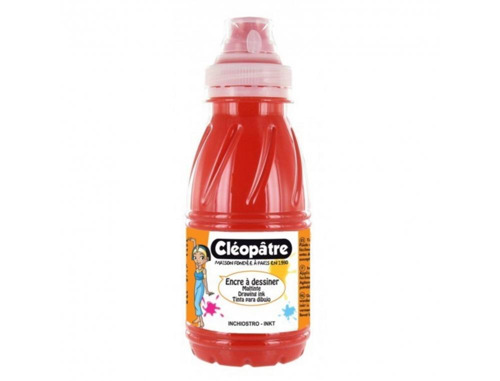 Encre a dessiner cleopatre diluable a l eau              multisupports flacon de 250   ml coloris orange