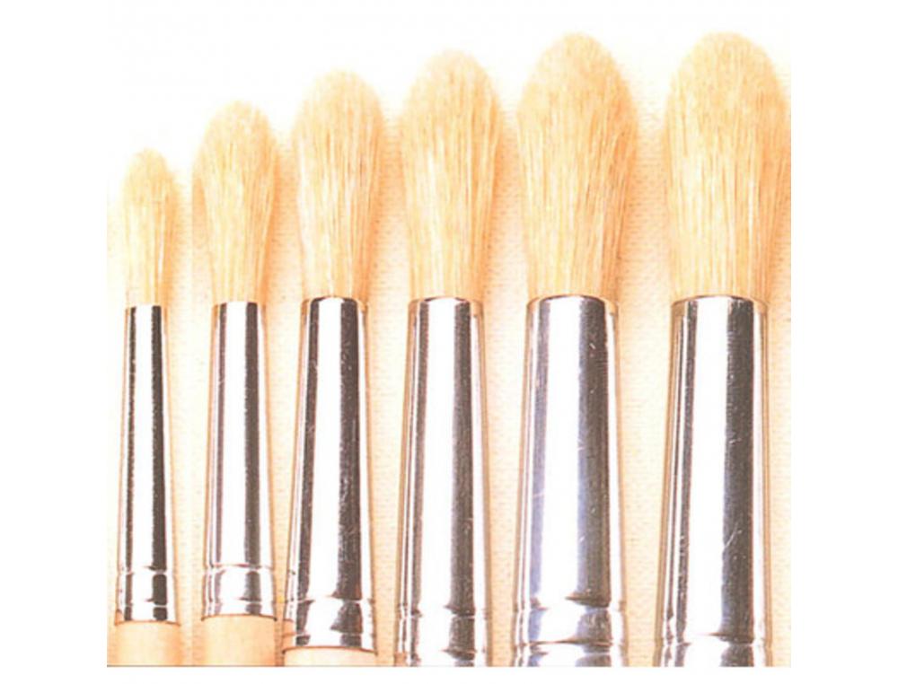 Brosse ronde o'color poils soie blanche n 02 utilisation scolaire lot 10 unites