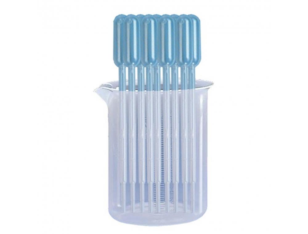 Lot de pipettes cleopatre goutte a goutte avec becher   gradue gratuit 10 pipettes et 1 becher