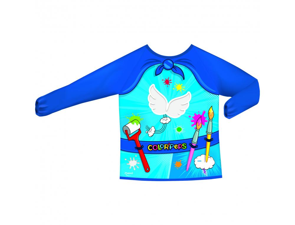 Tablier peinture maped enfant qualite sup manches longues   souple et impermeable de 4 a  8 ans