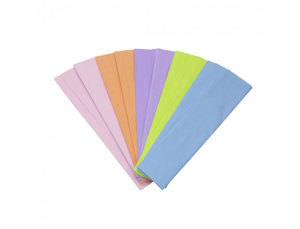 Papier crepon o color crepage 40% 50x200cm 5 coloris pastel assortis paquet 10f
