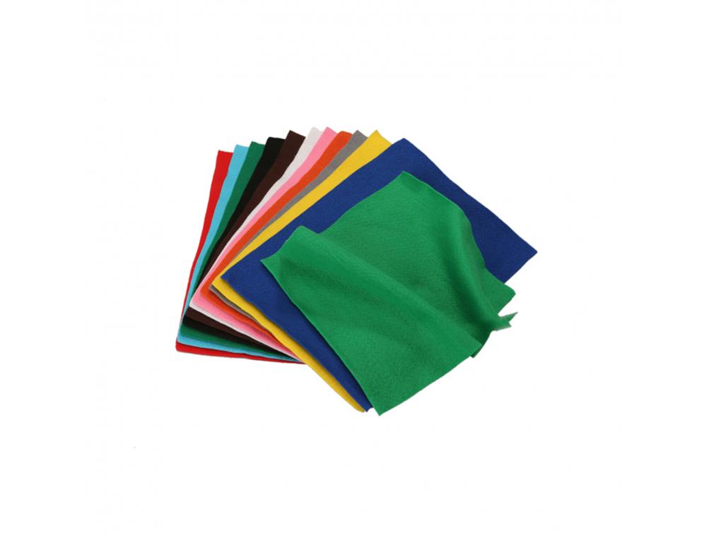 Feutrine o color non adhesive 23x30cm 1mm coloris assortis  lot de 12 coupons