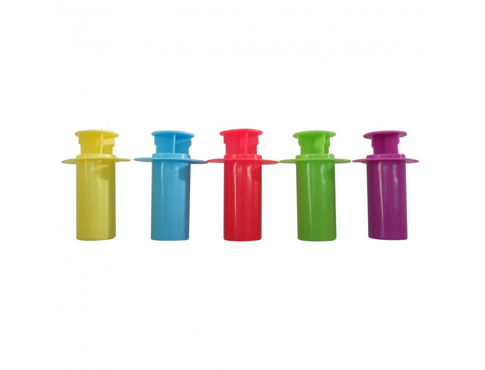 Lot seringues gros modeles graine creative motifs        fantaisie pour modelage 5     coloris assortis