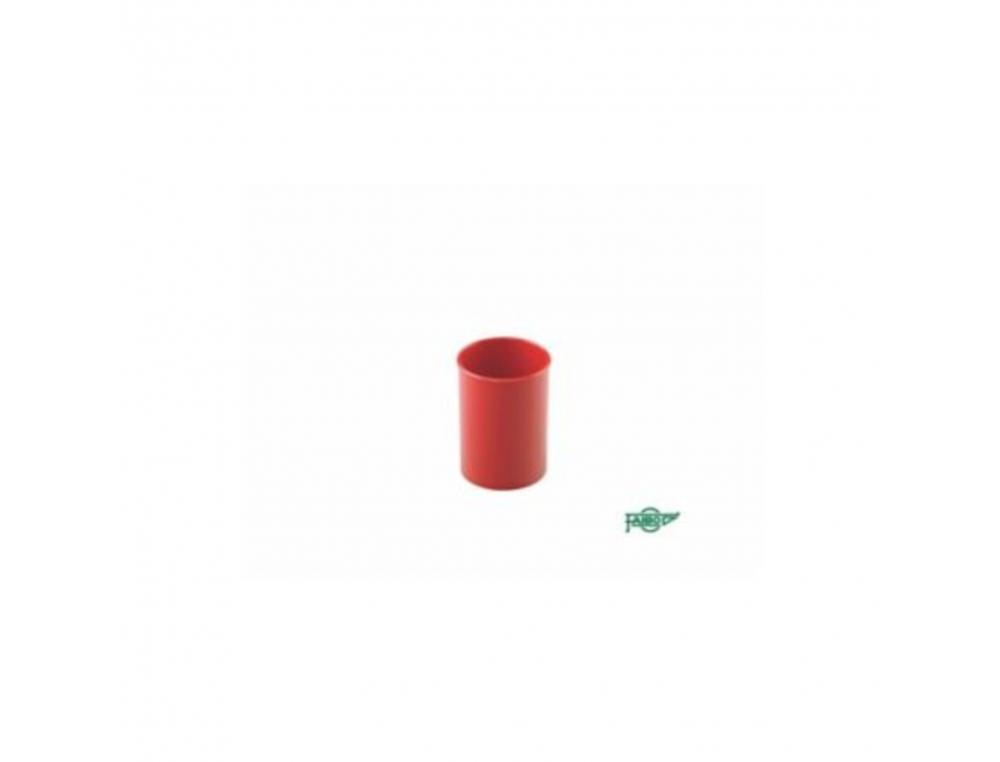 Pot a crayon faibo polystyrene resistant         7.8x10cm coloris rouge opaque
