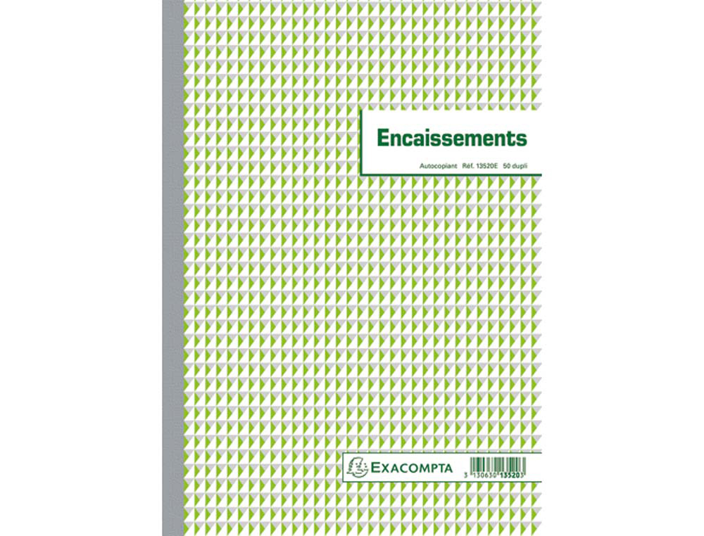 Manifold autocopiant exacompta encaissements a4 210x297mm foliotage 50 duplis