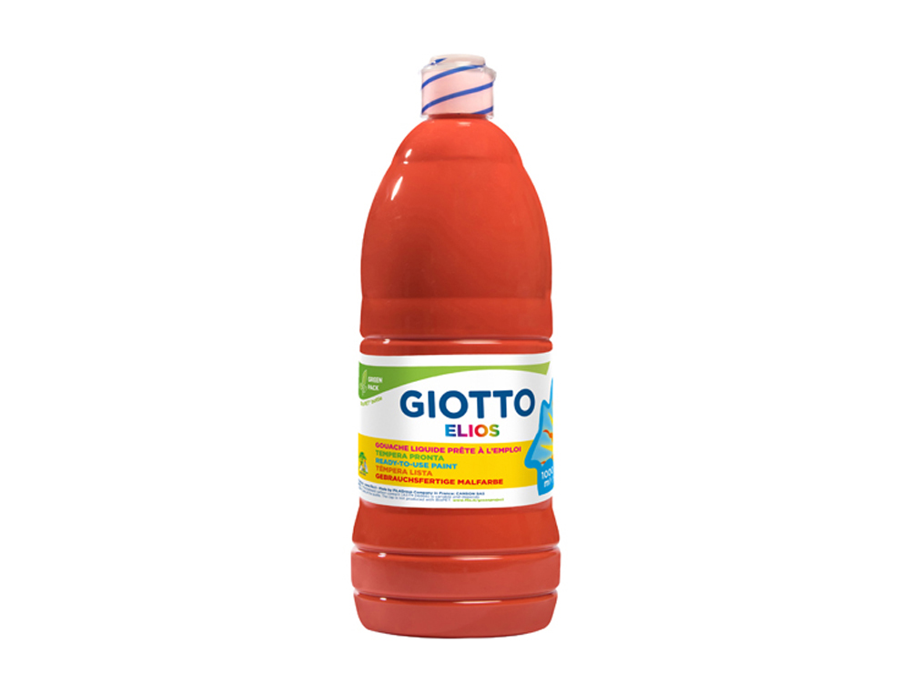 Gouache giotto elios flacon 1l coloris vermillon