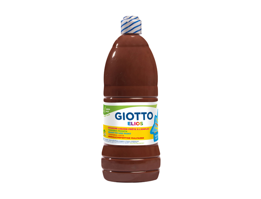 Gouache giotto elios flacon 1l coloris marron