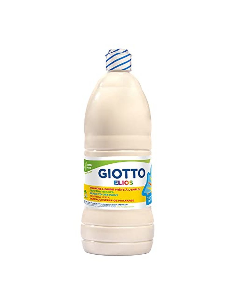 Gouache giotto elios flacon 1l coloris blanc