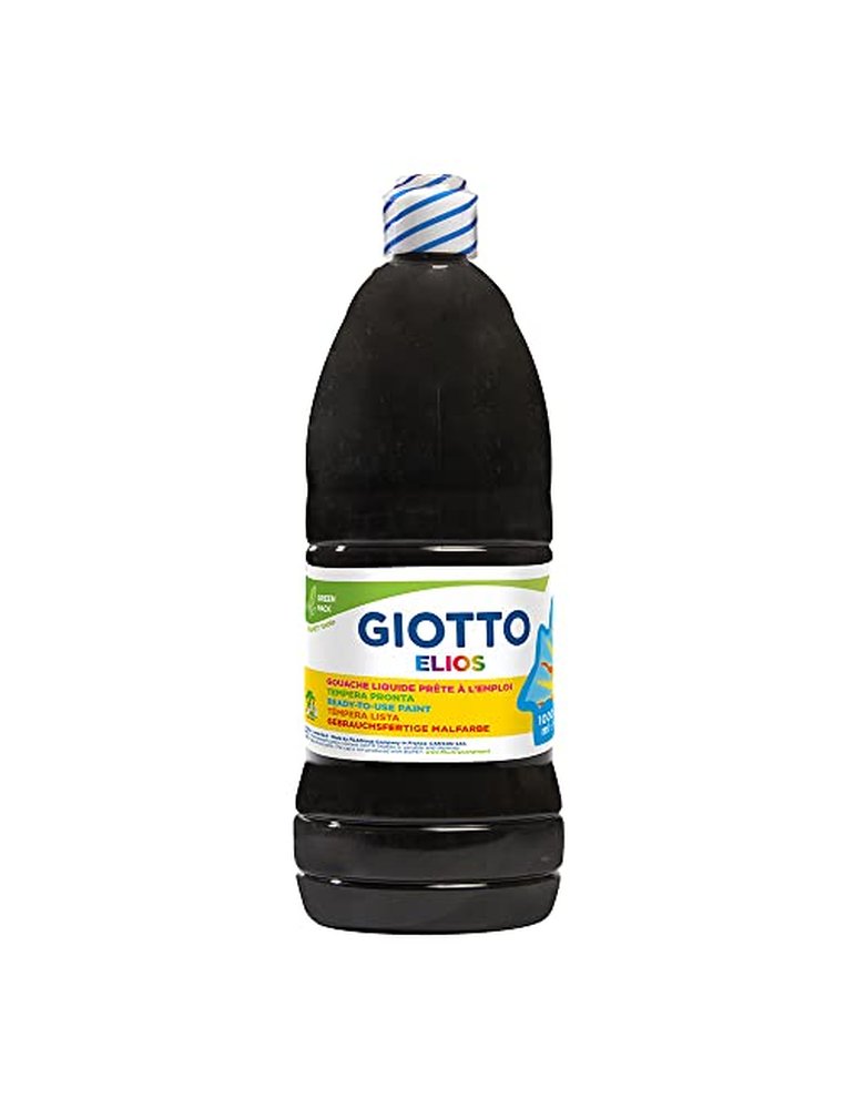Gouache giotto elios flacon 1l coloris noir