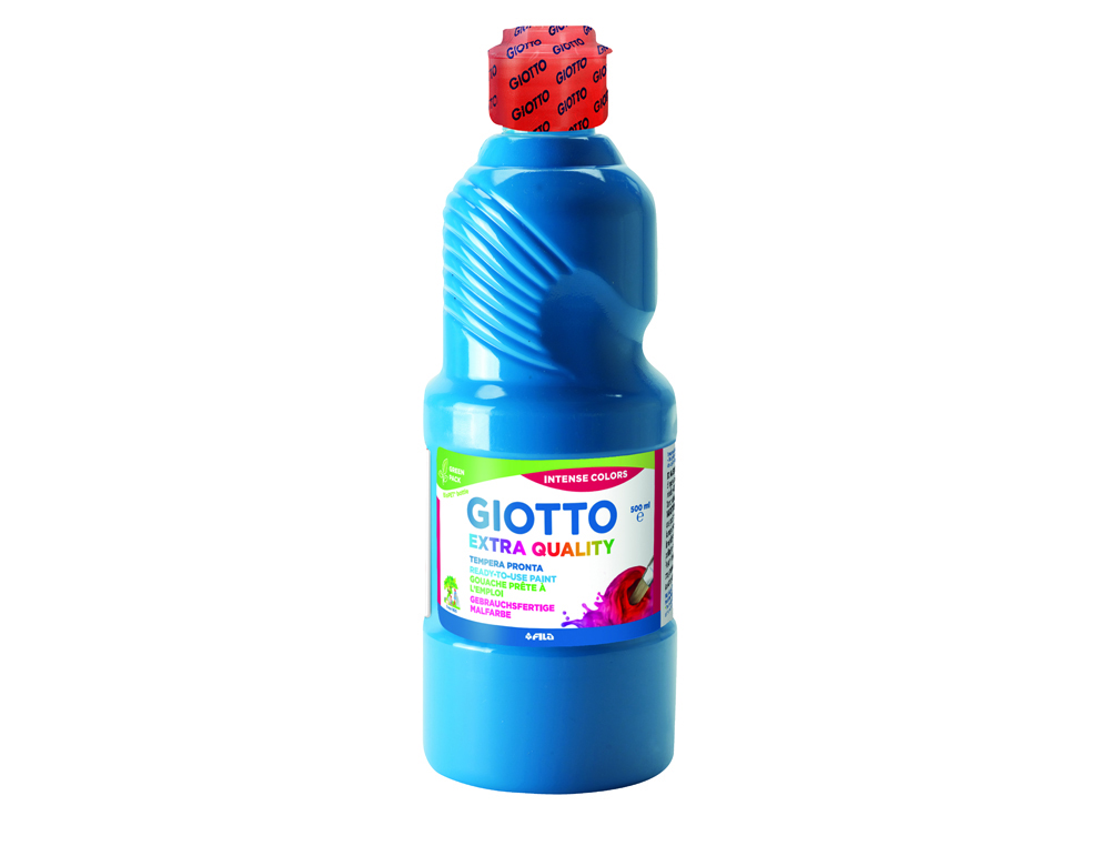 Gouache giotto flacon 500ml coloris cyan